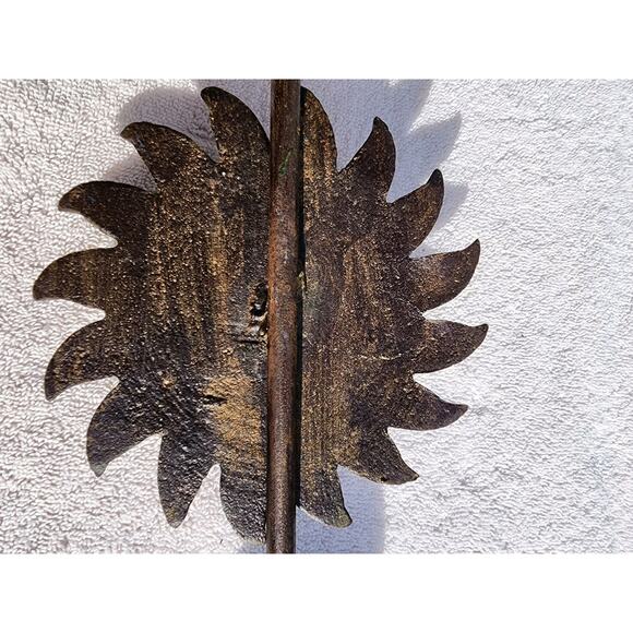 VTG Sun Face Haitian Candlestick Art Recycled Steel Drum Metal Wall 14" - Picture 8 of 13